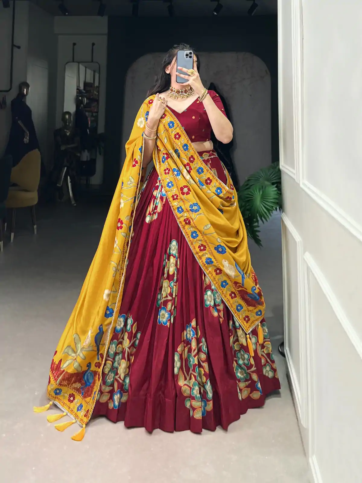 LNB 1239 Maroon Color Tushar Silk Printed Foil Work Lehenga Choli Casual, Wedding, Party, Festive, Events Etc.4-6 Working Days@ 2249/-only | Lehenga, Bollywood Lehenga, Creative Lehenga, Designer Lehenga, Embroidered Lehenga, Party Wear Lehenga
