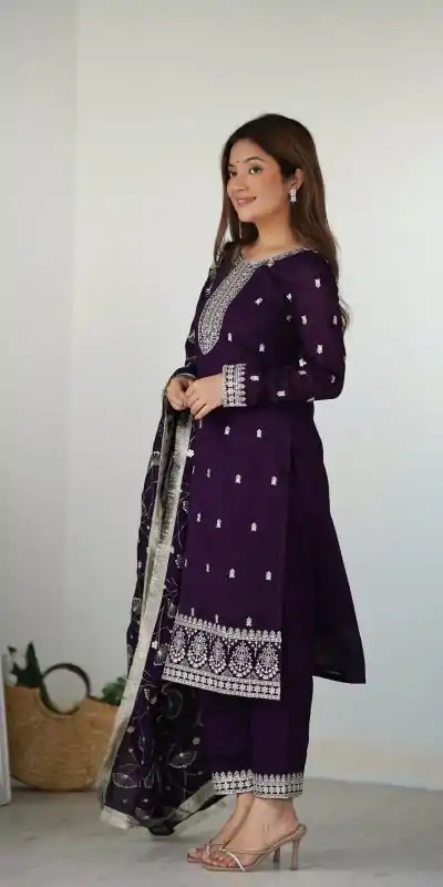 KB 276 Purple Color Rangoli Silk Sequence Jari Work Salwar Suit Casual, Wedding, Party, Festive, Events Etc.4-6 Working Days@ 2049/-only | Casual Suits, Jump Suits, Salwar suit, Creative suits, Designer Suits, Palazzo Suits, Party Wear Suits, Patiala Suits, Straight Suits