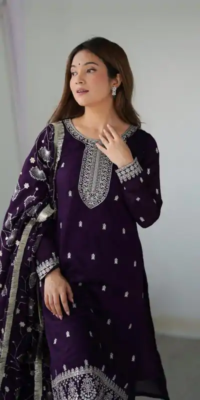 KB 276 Purple Color Rangoli Silk Sequence Jari Work Salwar Suit Casual, Wedding, Party, Festive, Events Etc.4-6 Working Days@ 2049/-only | Casual Suits, Jump Suits, Salwar suit, Creative suits, Designer Suits, Palazzo Suits, Party Wear Suits, Patiala Suits, Straight Suits