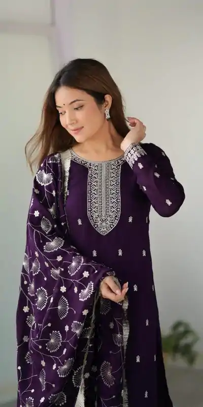 KB 276 Purple Color Rangoli Silk Sequence Jari Work Salwar Suit Casual, Wedding, Party, Festive, Events Etc.4-6 Working Days@ 2049/-only | Casual Suits, Jump Suits, Salwar suit, Creative suits, Designer Suits, Palazzo Suits, Party Wear Suits, Patiala Suits, Straight Suits