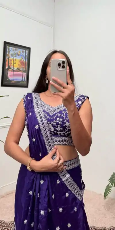 ST 1089 Purple Color Chinon Embroidery Work Salwar Suit Casual, Wedding, Festive, Events . Expected Delivery  4-6 Working Days @1999/- only      | Casual Suits, Jump Suits, Salwar suit, Creative suits, Designer Suits, Palazzo Suits, Party Wear Suits, Patiala Suits, Straight Suits