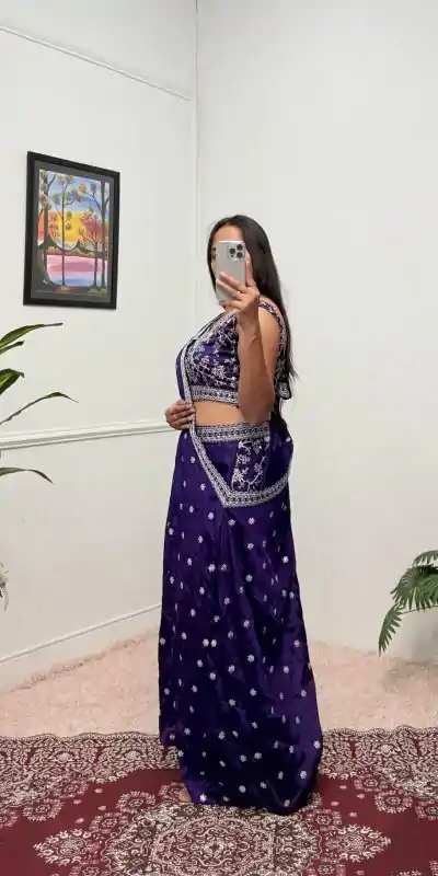 ST 1089 Purple Color Chinon Embroidery Work Salwar Suit Casual, Wedding, Festive, Events . Expected Delivery  4-6 Working Days @1999/- only      | Casual Suits, Jump Suits, Salwar suit, Creative suits, Designer Suits, Palazzo Suits, Party Wear Suits, Patiala Suits, Straight Suits