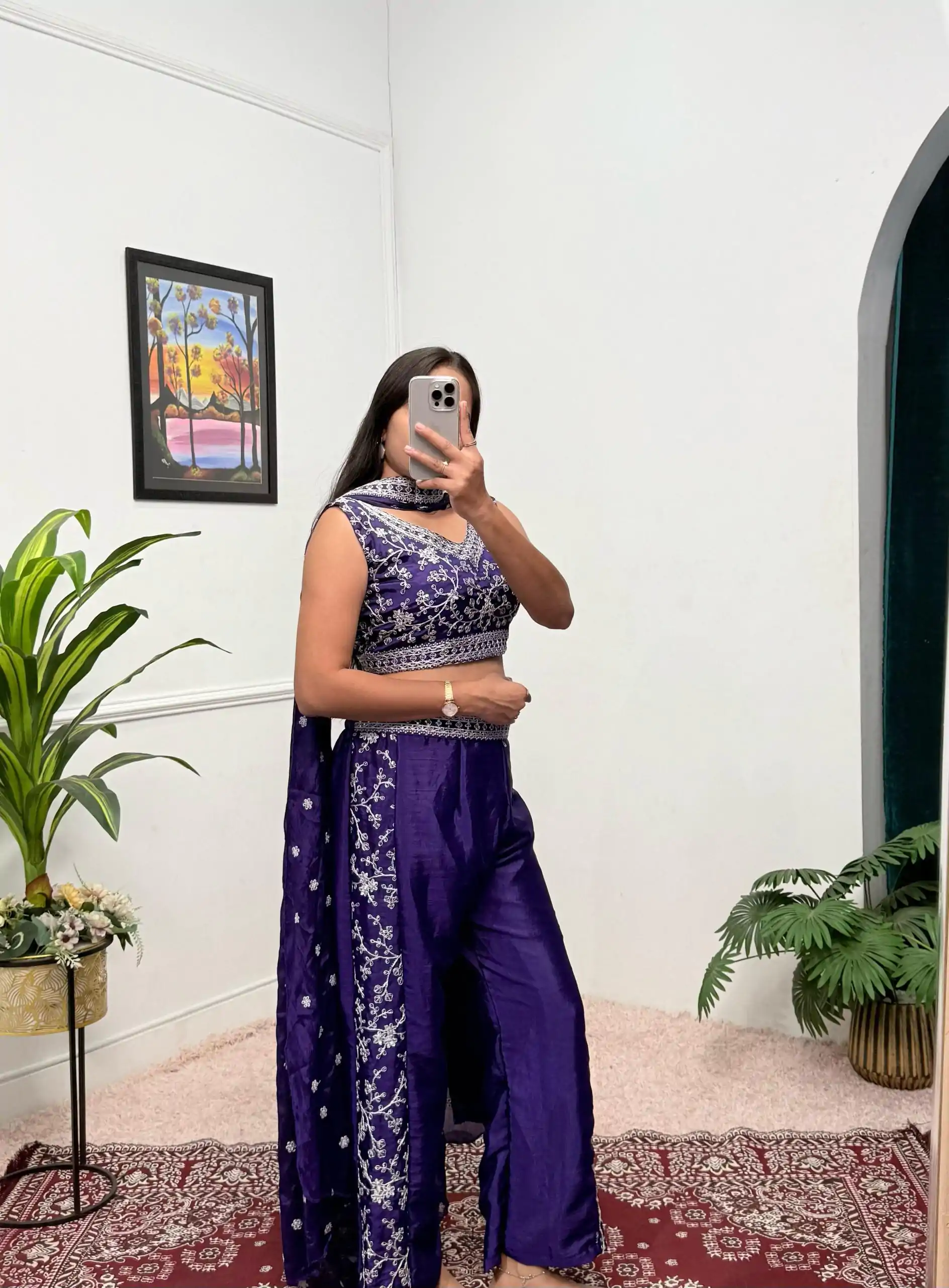 ST 1089 Purple Color Chinon Embroidery Work Salwar Suit Casual, Wedding, Festive, Events . Expected Delivery  4-6 Working Days @1999/- only      | Casual Suits, Jump Suits, Salwar suit, Creative suits, Designer Suits, Palazzo Suits, Party Wear Suits, Patiala Suits, Straight Suits