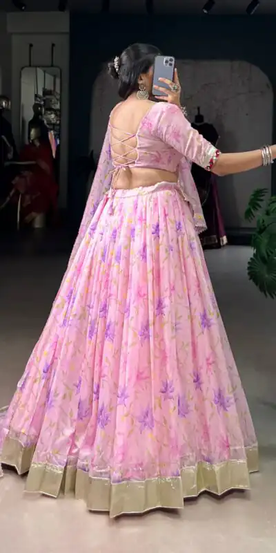 LNB 1716 Baby Pink Color Tabby Silk Floral Print Embossed Design Lace Lehenga Choli Wedding, Party, Festive, Events Etc. Delivery 4-6 Working Days Rs 2499 | Lehenga, Bollywood Lehenga, Creative Lehenga, Designer Lehenga, Embroidered Lehenga, Party Wear Lehenga
