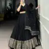 LNB 1906 Black Color Pure Chanderi Plain With Zari Weaving Work Border Lehenga Choli Wedding, Party, Festive, Events Etc. Delivery 4-6 Working Days Rs 1999 | Lehenga, Bollywood Lehenga, Creative Lehenga, Designer Lehenga, Embroidered Lehenga, Party Wear Lehenga