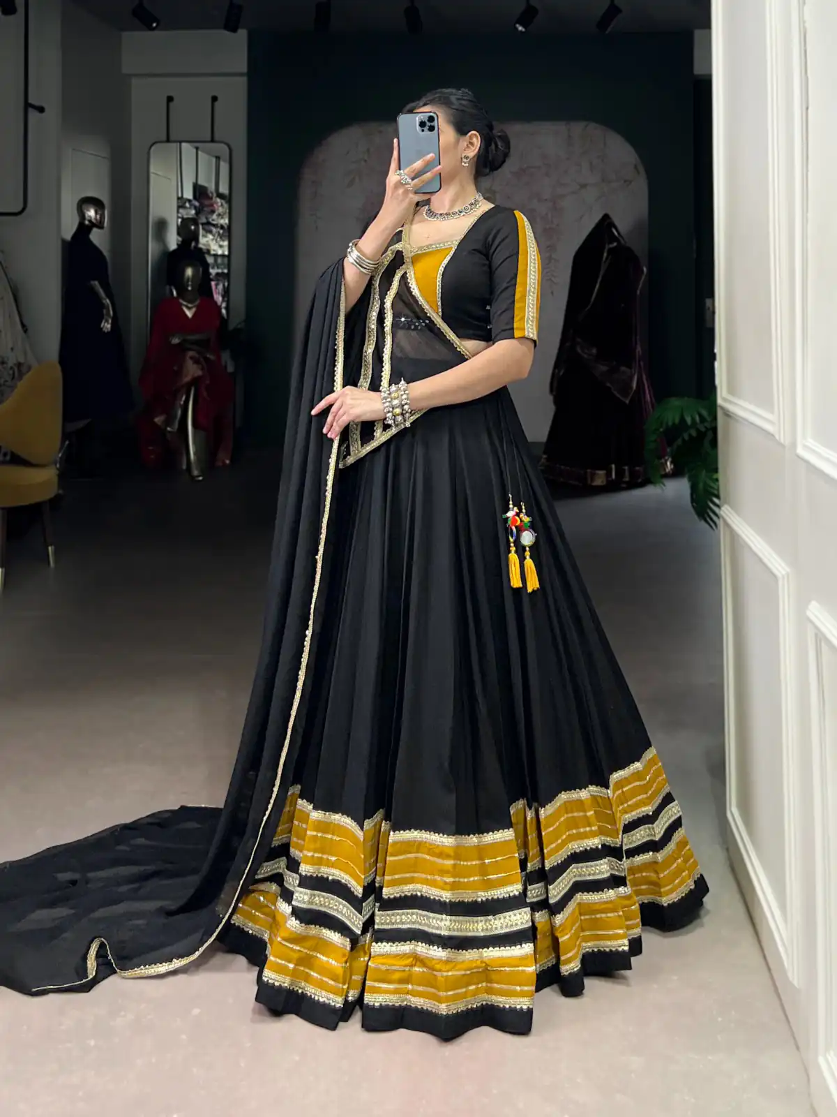 LNB 1621 Black Color Rayon Sequins Lace With Gota Patti Lace Touch Up Lehenga Choli Wedding, Party, Festive, Events Etc. Delivery 4-6 Working Days Rs 4399 | Lehenga, Bollywood Lehenga, Creative Lehenga, Designer Lehenga, Embroidered Lehenga, Party Wear Lehenga