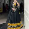 Black Rayon Sequins Lehenga Choli