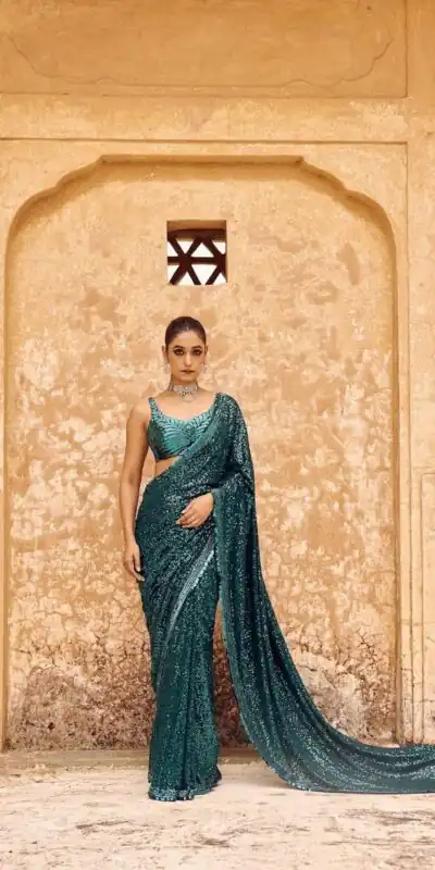 DF 3433 Blue Color Georgette 5mm Khichdi Sequence Embroidery Work Saree Casual, Wedding, Festive, Events . Expected Delivery  4-6 Working Days @1799/- only                                                                                | Designer Sarees, Embroidered Sarees, Sarees, Bollywood Sarees, Creative Sarees, Ethnic Saree, Modern Digital sarees, Party Wear Sarees