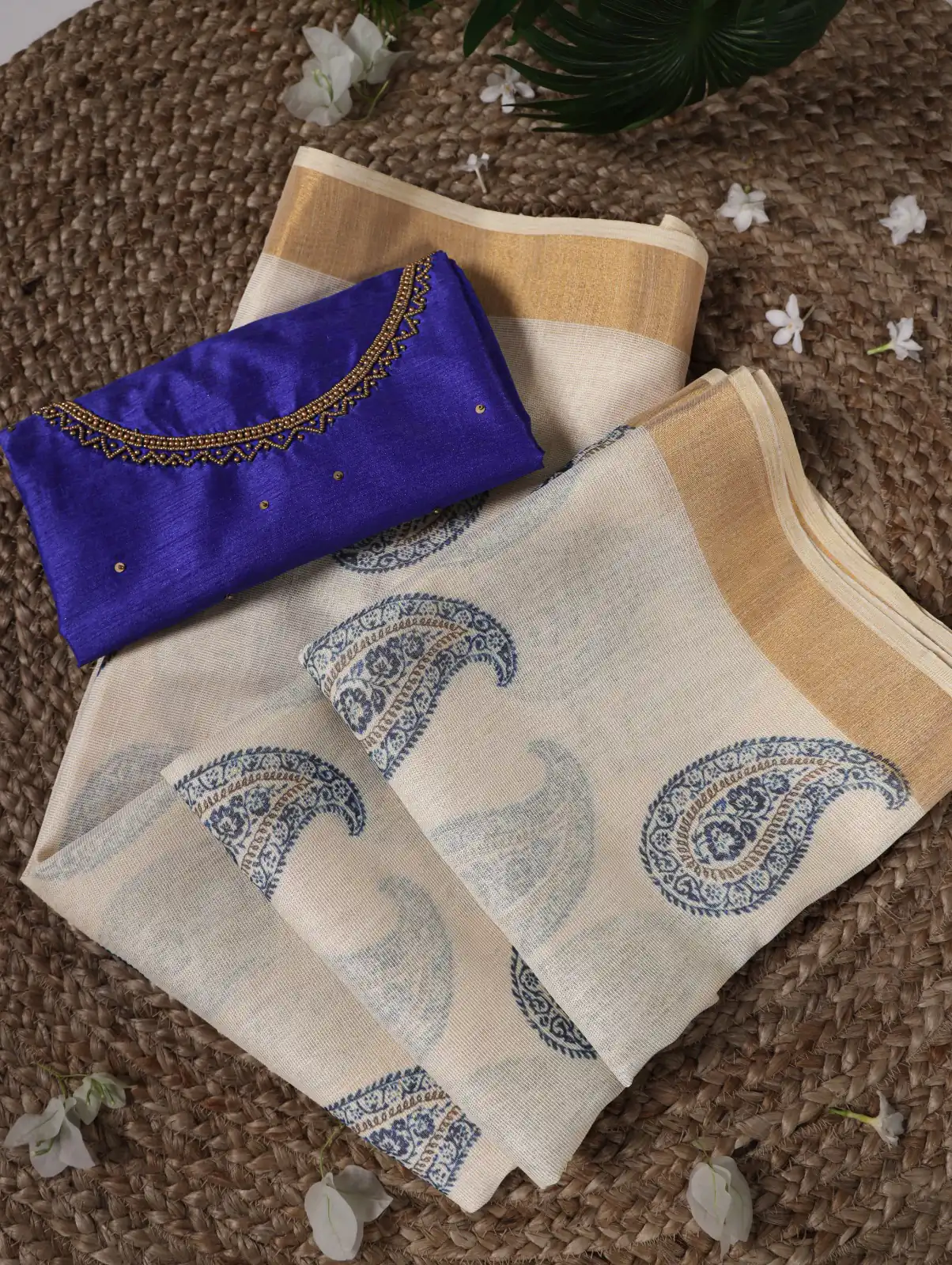 YNF 7205 Blue Color Onam Printed With Banglory Blouse Saree Casual, Wedding, Festive, Events . Expected Delivery  4-6 Working Days @1749/- only                                                                                | Designer Sarees, Embroidered Sarees, Sarees, Bollywood Sarees, Creative Sarees, Ethnic Saree, Modern Digital sarees, Party Wear Sarees