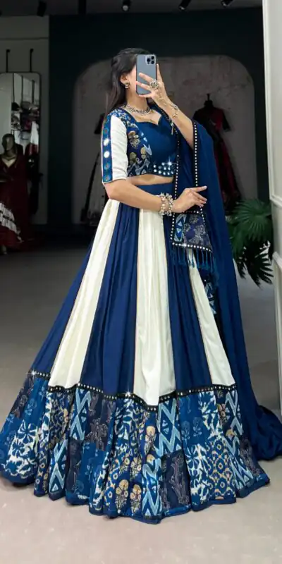 LNB 1714 Blue Color Pure Rayon Plain Printed With Paper Mirror Work Lehenga Choli Wedding, Party, Festive, Events Etc. Delivery 4-6 Working Days Rs 3599 | Lehenga, Bollywood Lehenga, Creative Lehenga, Designer Lehenga, Embroidered Lehenga, Party Wear Lehenga