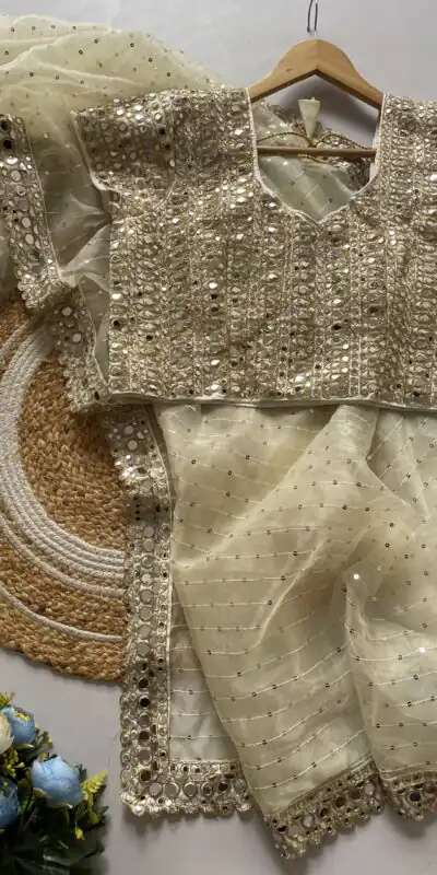 DF 3416 Grey Color Organza 5 Mm Sequins Work Saree Casual, Wedding, Festive, Events . Expected Delivery  4-6 Working Days @1949/- only                                                                                | Designer Sarees, Embroidered Sarees, Sarees, Bollywood Sarees, Creative Sarees, Ethnic Saree, Modern Digital sarees, Party Wear Sarees