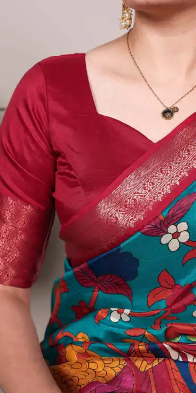 YNF 7047 Firozi Color Tasar Silk Printed With Zari Weaving Work Saree Casual, Wedding, Festive, Events . Expected Delivery  4-6 Working Days @1599/- only                                                                                | Designer Sarees, Embroidered Sarees, Sarees, Bollywood Sarees, Creative Sarees, Ethnic Saree, Modern Digital sarees, Party Wear Sarees