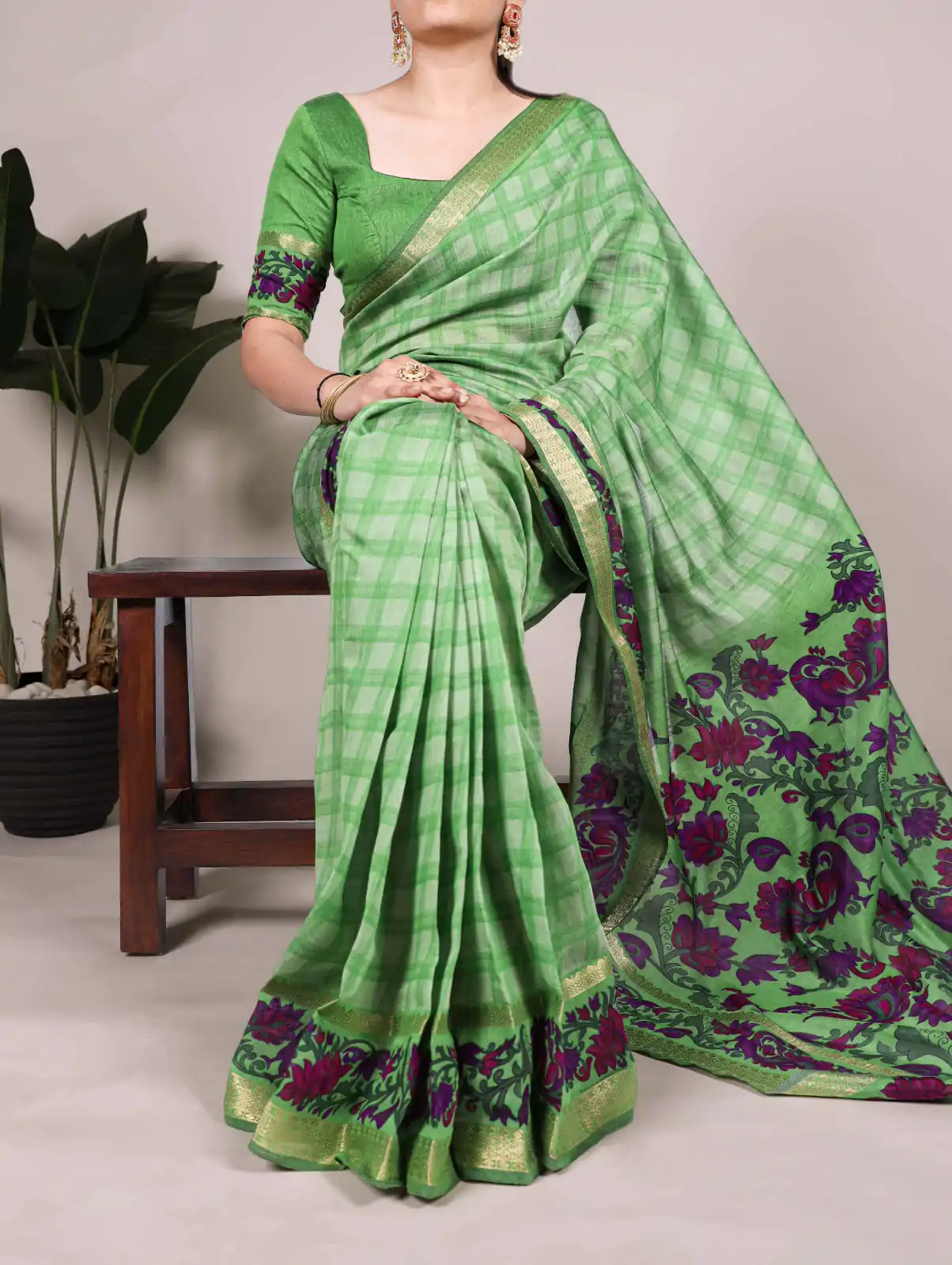 YNF 7035 Green Color Polyester Chanderi Printed Zari Weaving Work Saree Casual, Wedding, Festive, Events . Expected Delivery  4-6 Working Days @1549/- only                                                                                | Designer Sarees, Embroidered Sarees, Sarees, Bollywood Sarees, Creative Sarees, Ethnic Saree, Modern Digital sarees, Party Wear Sarees