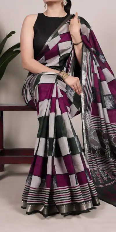 YNF 7045 Green Color Polyester Viscose Chanderi Printed Border Saree Casual, Wedding, Festive, Events . Expected Delivery  4-6 Working Days @1499/- only                                | Designer Sarees, Embroidered Sarees, Sarees, Bollywood Sarees, Creative Sarees, Ethnic Saree, Modern Digital sarees, Party Wear Sarees