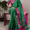YNF 7406 Green Color Cotton Silk Weaving Work Paithani Concept Saree Casual, Wedding, Festive, Events . Expected Delivery  4-6 Working Days @1449/- only                                                                                | Designer Sarees, Embroidered Sarees, Sarees, Bollywood Sarees, Creative Sarees, Ethnic Saree, Modern Digital sarees, Party Wear Sarees