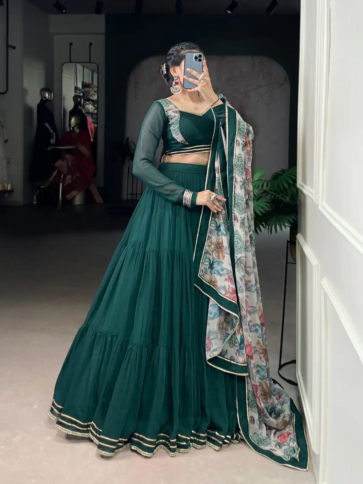 LNB 1710 Green Color Marble Lace Touch Up Canvas Lehenga Choli Wedding, Party, Festive, Events Etc. Delivery 4-6 Working Days Rs 3099 | Lehenga, Bollywood Lehenga, Creative Lehenga, Designer Lehenga, Embroidered Lehenga, Party Wear Lehenga