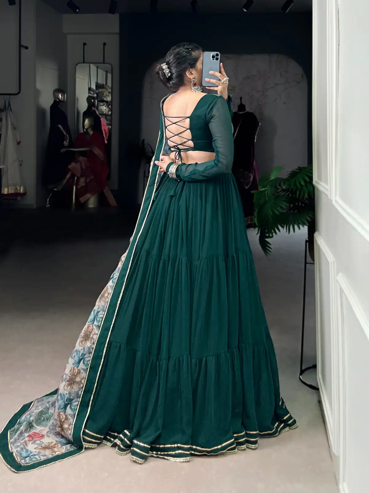LNB 1710 Green Color Marble Lace Touch Up Canvas Lehenga Choli Wedding, Party, Festive, Events Etc. Delivery 4-6 Working Days Rs 3099 | Lehenga, Bollywood Lehenga, Creative Lehenga, Designer Lehenga, Embroidered Lehenga, Party Wear Lehenga