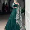 Green Marble Lace Lehenga Choli