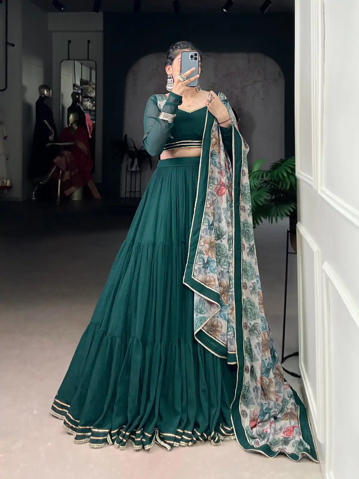 LNB 1710 Green Color Marble Lace Touch Up Canvas Lehenga Choli Wedding, Party, Festive, Events Etc. Delivery 4-6 Working Days Rs 3099 | Lehenga, Bollywood Lehenga, Creative Lehenga, Designer Lehenga, Embroidered Lehenga, Party Wear Lehenga