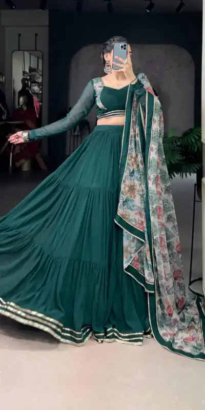 LNB 1710 Green Color Marble Lace Touch Up Canvas Lehenga Choli Wedding, Party, Festive, Events Etc. Delivery 4-6 Working Days Rs 3099 | Lehenga, Bollywood Lehenga, Creative Lehenga, Designer Lehenga, Embroidered Lehenga, Party Wear Lehenga