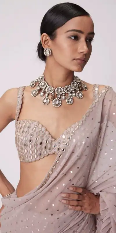 DF 3455 Light Peach Color Faux Georgette Embroidery Sequins Work Saree Casual, Wedding, Festive, Events . Expected Delivery  4-6 Working Days @1999/- only                                                                                | Designer Sarees, Embroidered Sarees, Sarees, Bollywood Sarees, Creative Sarees, Ethnic Saree, Modern Digital sarees, Party Wear Sarees