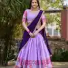 LNB1518 Light Purple Color Cotton Silk Thread Embroidery Work Lehenga Choli Wedding, Party, Festive, Events Etc. Delivery 4-6 Working Days Rs 2999 | Lehenga, Bollywood Lehenga, Creative Lehenga, Designer Lehenga, Embroidered Lehenga, Party Wear Lehenga