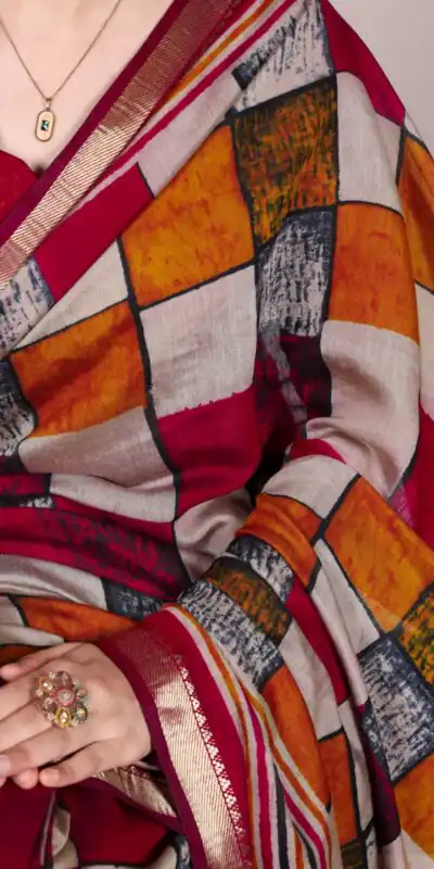 YNF 7045 Maroon Color Polyester Viscose Chanderi Printed Border Saree Casual, Wedding, Festive, Events . Expected Delivery  4-6 Working Days @1499/- only                                | Designer Sarees, Embroidered Sarees, Sarees, Bollywood Sarees, Creative Sarees, Ethnic Saree, Modern Digital sarees, Party Wear Sarees