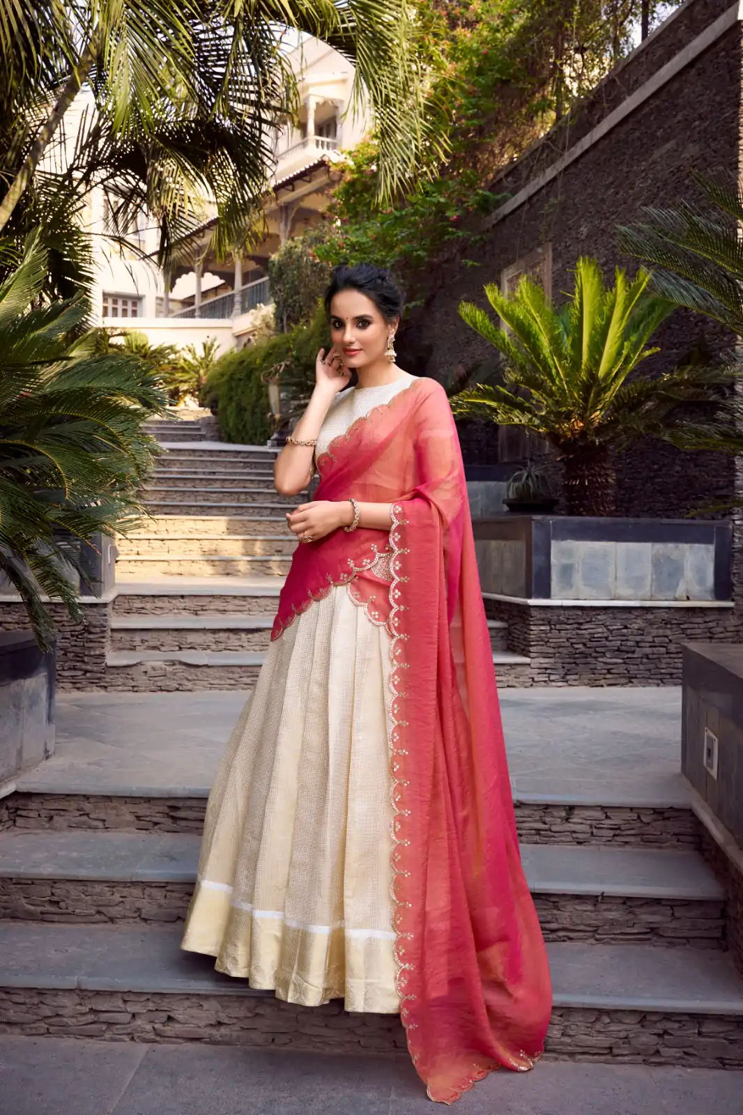 LNB 2011 Off White Color Jacquard Chex Zari Weaving Work Lehenga Choli Wedding, Party, Festive, Events Etc. Delivery 4-6 Working Days Rs 2099 | Lehenga, Bollywood Lehenga, Creative Lehenga, Designer Lehenga, Embroidered Lehenga, Party Wear Lehenga