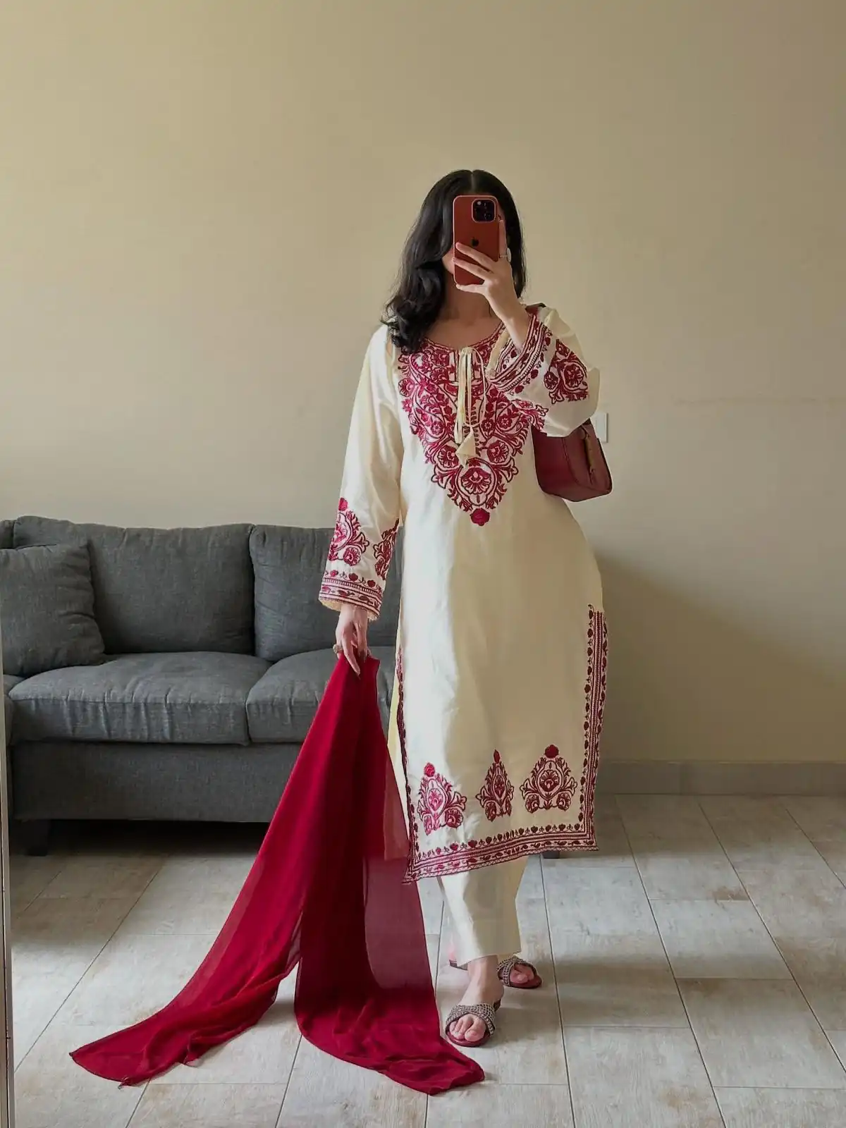 BE 386 Off White Color Roman Silk Embroidery Work Salwar Suit Casual, Wedding, Festive, Events . Expected Delivery  4-6 Working Days @1899/- only      | Casual Suits, Jump Suits, Salwar suit, Creative suits, Designer Suits, Palazzo Suits, Party Wear Suits, Patiala Suits, Straight Suits