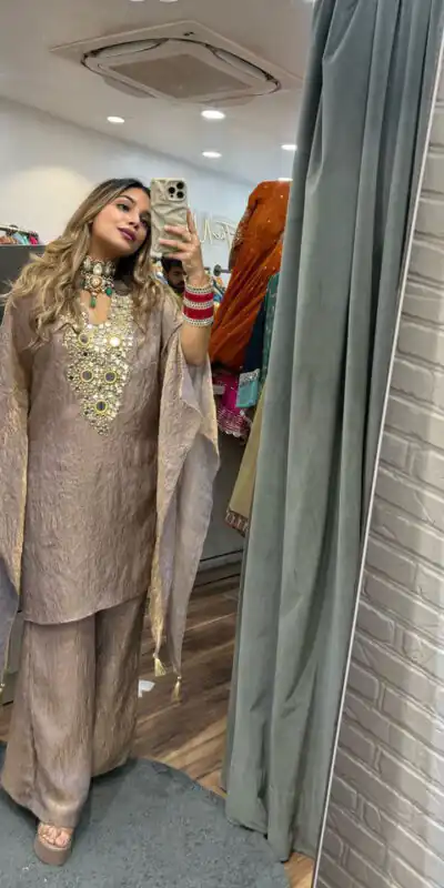 LG 1890 Onion Color Fendy Embroidery With Real Mirror Work Salwar Suit Casual, Wedding, Festive, Events . Expected Delivery  4-6 Working Days @1849/- only      | Casual Suits, Jump Suits, Salwar suit, Creative suits, Designer Suits, Palazzo Suits, Party Wear Suits, Patiala Suits, Straight Suits