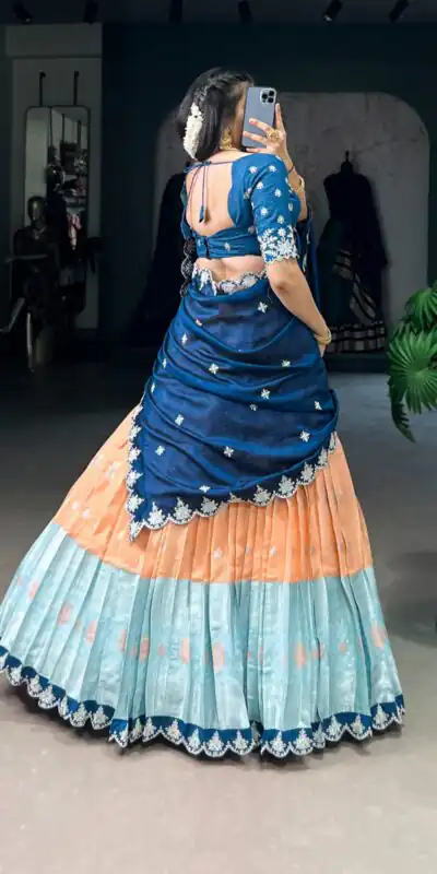 LNB 2024 Orange Color Zari Kota Weaving Work Sequins Thread Embroidery Lehenga Choli Festive Party Wedding, Events etc. Delivery 4-6 Working Days @2999/- | Lehenga, Bollywood Lehenga, Creative Lehenga, Designer Lehenga, Embroidered Lehenga, Party Wear Lehenga