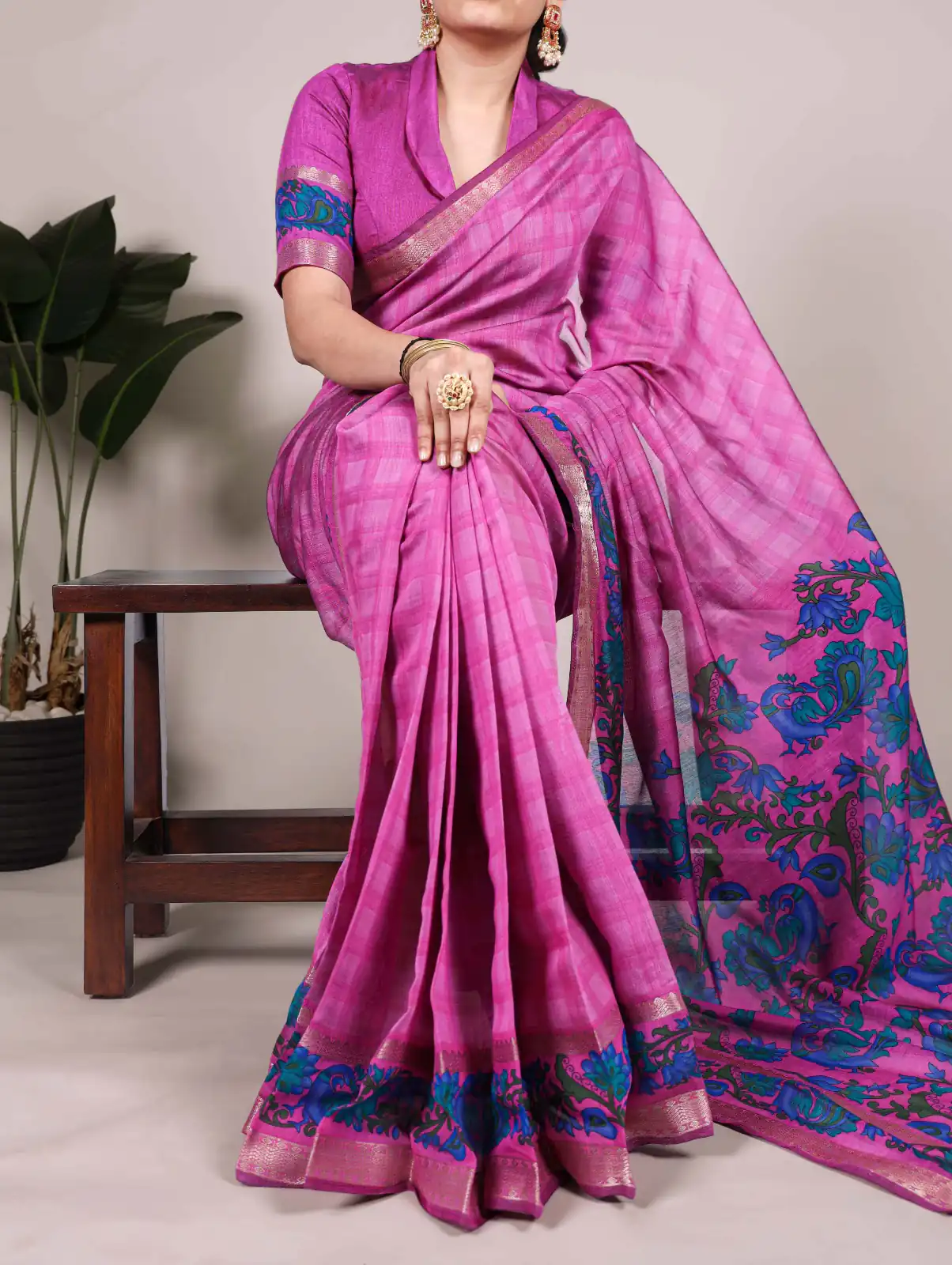 YNF 7035 Pink Color Polyester Chanderi Printed Zari Weaving Work Saree Casual, Wedding, Festive, Events . Expected Delivery  4-6 Working Days @1549/- only                                                                                | Designer Sarees, Embroidered Sarees, Sarees, Bollywood Sarees, Creative Sarees, Ethnic Saree, Modern Digital sarees, Party Wear Sarees
