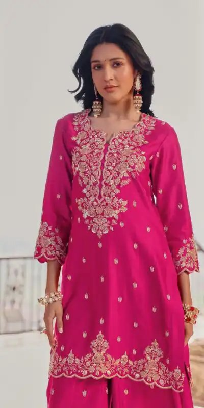 LG 1988 Pink Color Chinon Sequence Embroidery Work Salwar Suit Casual, Wedding, Festive, Events . Expected Delivery  4-6 Working Days @2149/- only      | Casual Suits, Jump Suits, Salwar suit, Creative suits, Designer Suits, Palazzo Suits, Party Wear Suits, Patiala Suits, Straight Suits