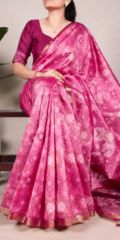 YNF 7416 Pink Color Jacquard Silk Patola Print Zari Weaving Work Saree Casual, Wedding, Festive, Events . Expected Delivery  4-6 Working Days @2599/- only                                                                                | Designer Sarees, Sarees, Bollywood Sarees, Creative Sarees, Embroidered Sarees, Ethnic Saree, Modern Digital sarees, Party Wear Sarees