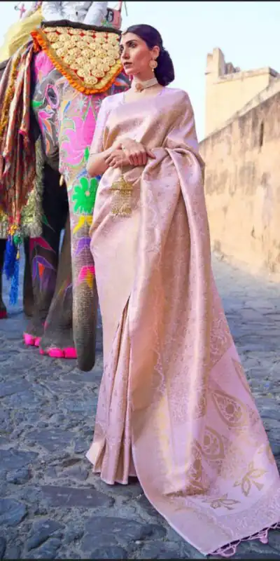 KP 5013 Pink Soft Lichi Silk Jacquard Work With Designer Work Saree Special Price ₹1399. Delivery 4-6 Working Days. Shop now. | Designer Sarees, Embroidered Sarees, Sarees, Bollywood Sarees, Creative Sarees, Ethnic Saree, Modern Digital sarees, Party Wear Sarees