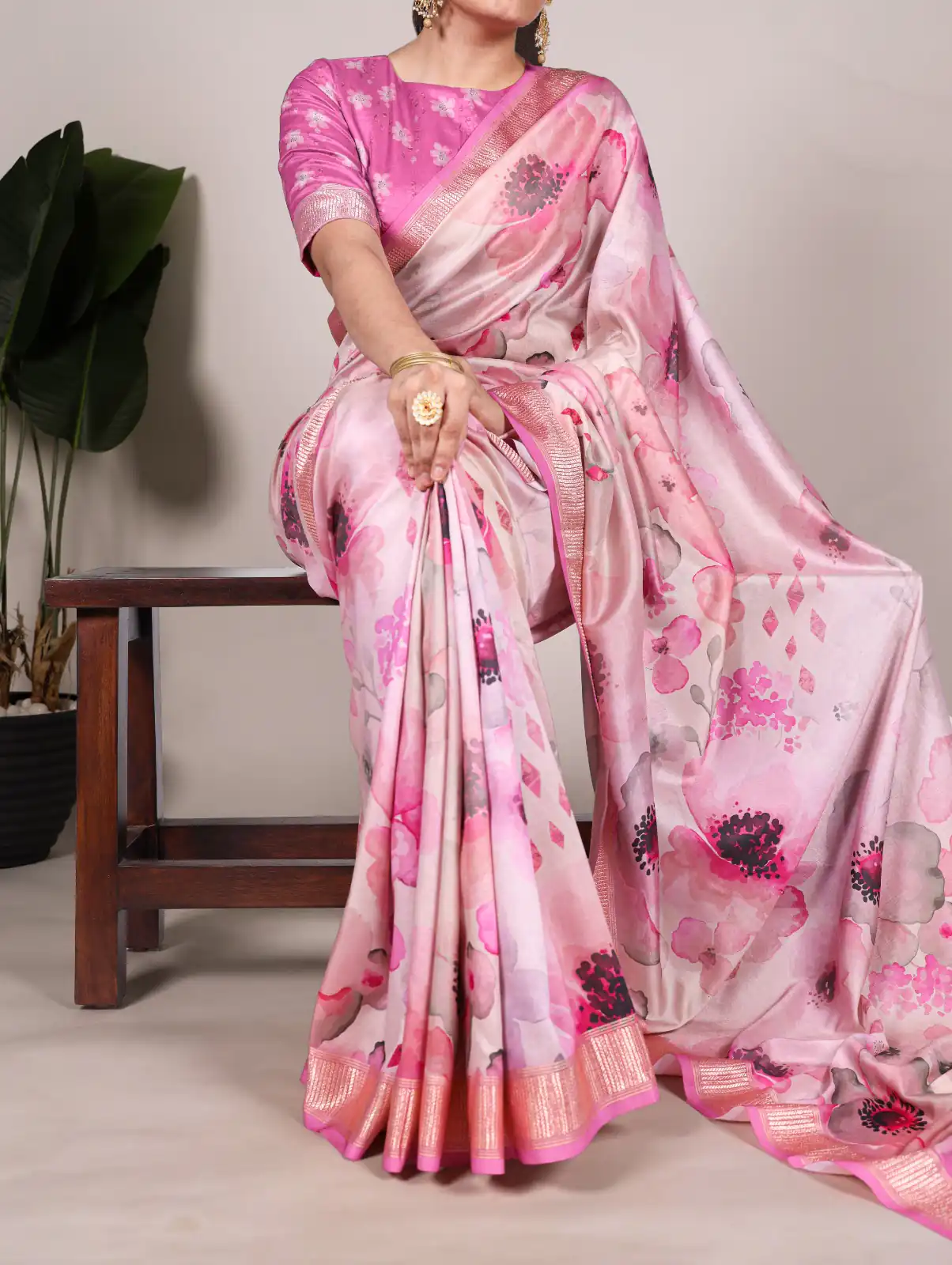 YNF 7015 Pink Color Tussar Silk With Viscose Border Printed Saree Casual, Wedding, Festive, Events . Expected Delivery  4-6 Working Days @1699/- only                                                                                | Designer Sarees, Embroidered Sarees, Sarees, Bollywood Sarees, Creative Sarees, Ethnic Saree, Modern Digital sarees, Party Wear Sarees