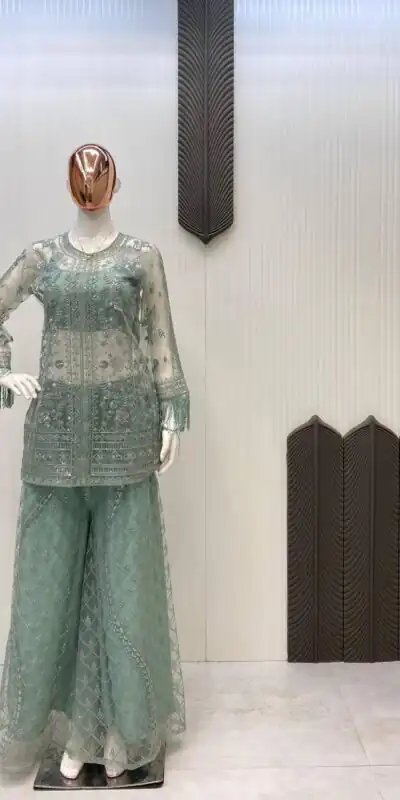 LG 1943 Pista Color Butterfly Net Sequence Embroidery Work Salwar Suit Casual, Wedding, Festive, Events . Expected Delivery  4-6 Working Days @1999/- only      | Casual Suits, Jump Suits, Salwar suit, Creative suits, Designer Suits, Palazzo Suits, Party Wear Suits, Patiala Suits, Straight Suits