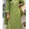 BE 385 Pista Color Rayon Slub Cotton Embroidery Wor Salwar Suit Casual, Wedding, Festive, Events . Expected Delivery  4-6 Working Days @1899/- only      | Casual Suits, Jump Suits, Salwar suit, Creative suits, Designer Suits, Palazzo Suits, Party Wear Suits, Patiala Suits, Straight Suits