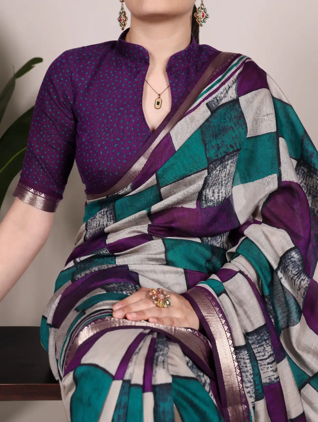 YNF 7045 Purple Color Polyester Viscose Chanderi Printed Border Saree Casual, Wedding, Festive, Events . Expected Delivery  4-6 Working Days @1499/- only                                | Designer Sarees, Embroidered Sarees, Sarees, Bollywood Sarees, Creative Sarees, Ethnic Saree, Modern Digital sarees, Party Wear Sarees