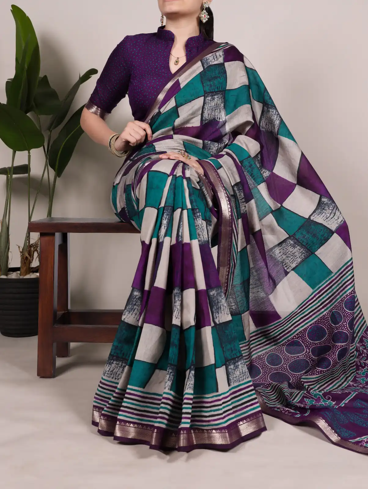 YNF 7045 Purple Color Polyester Viscose Chanderi Printed Border Saree Casual, Wedding, Festive, Events . Expected Delivery  4-6 Working Days @1499/- only                                | Designer Sarees, Embroidered Sarees, Sarees, Bollywood Sarees, Creative Sarees, Ethnic Saree, Modern Digital sarees, Party Wear Sarees