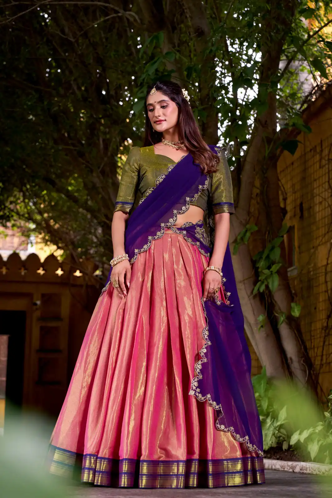 LNB 2009 Purple Color Kanchipuram Weaving With Zari Weaving Work Lehenga Choli Wedding, Party, Festive, Events Etc. Delivery 4-6 Working Days Rs 1999 | Lehenga, Bollywood Lehenga, Creative Lehenga, Designer Lehenga, Embroidered Lehenga, Party Wear Lehenga