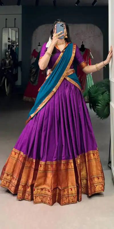 LNB 2040 Purple Color Narayan Pet Zari Weaving Lehenga Choli Choli Festive Party Wedding, Events etc. Delivery 4-6 Working Days @1899/- | Lehenga, Bollywood Lehenga, Creative Lehenga, Designer Lehenga, Embroidered Lehenga, Party Wear Lehenga