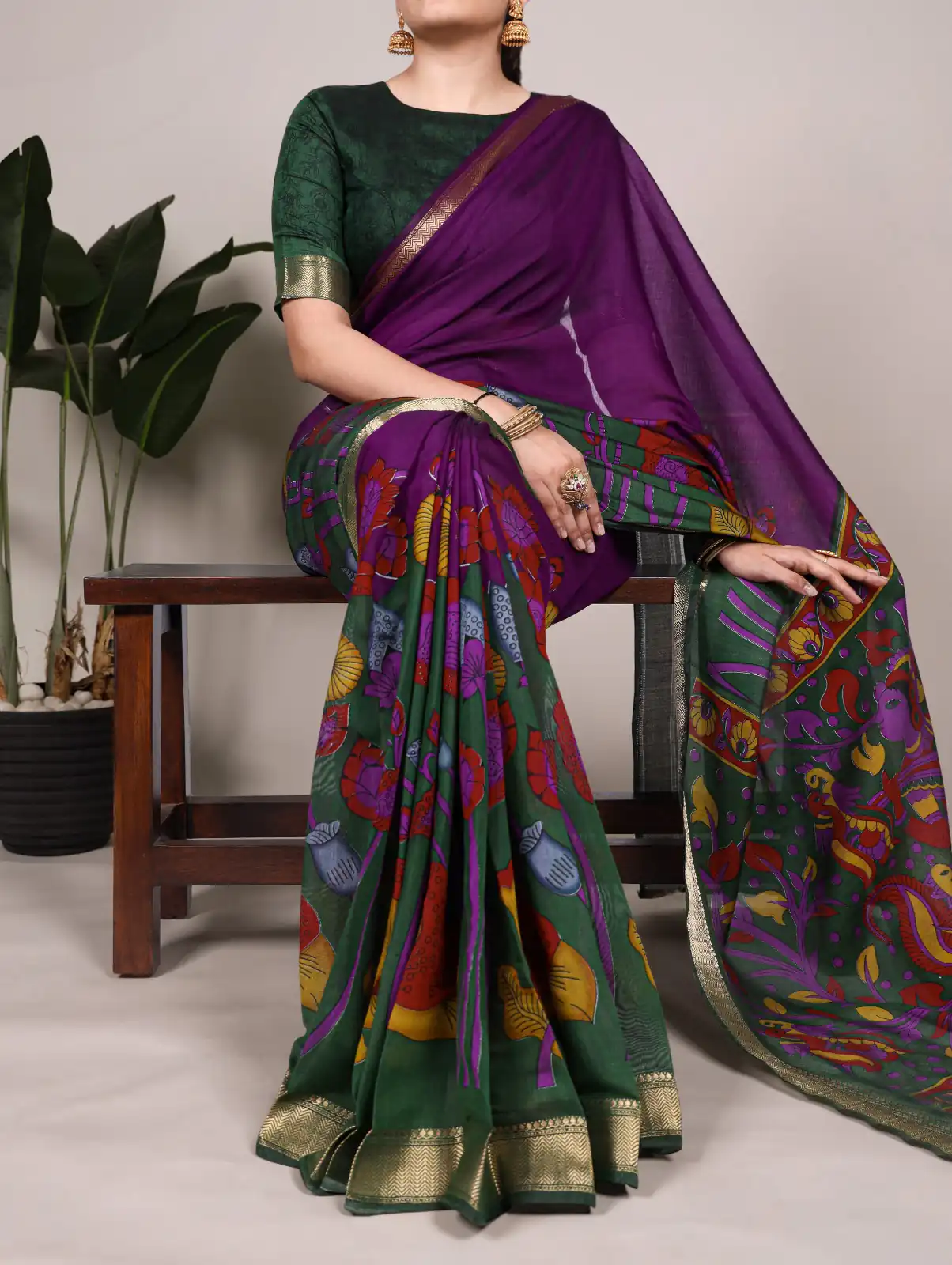 YNF 7036 Purple Color Polyester Chanderi Printed Zari Weaving Work Saree Casual, Wedding, Festive, Events . Expected Delivery  4-6 Working Days @1499/- only                                                                                | Designer Sarees, Embroidered Sarees, Sarees, Bollywood Sarees, Creative Sarees, Ethnic Saree, Modern Digital sarees, Party Wear Sarees