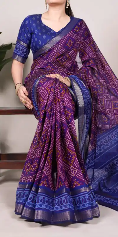 YNF 7046 Purple Color Polyester Chanderi Print Zari Weaving Work Saree Casual, Wedding, Festive, Events . Expected Delivery  4-6 Working Days @1549/- only                                                                                | Designer Sarees, Embroidered Sarees, Sarees, Bollywood Sarees, Creative Sarees, Ethnic Saree, Modern Digital sarees, Party Wear Sarees