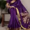 YNF 7903 Purple Color Raw Silk Zari Weaving Work Saree Casual, Wedding, Festive, Events . Expected Delivery  4-6 Working Days @1699/- only                                                                                | Designer Sarees, Embroidered Sarees, Sarees, Bollywood Sarees, Creative Sarees, Ethnic Saree, Modern Digital sarees, Party Wear Sarees