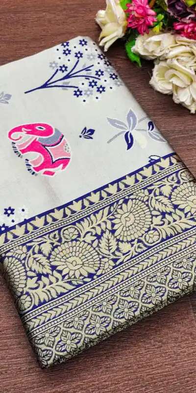 KP 6004 Purple Soft Lichi Silk Jacquard Work With Designer Work Saree. Grab it for ₹1499. Delivery 4-6 Working Days. Shop now. | Designer Sarees, Embroidered Sarees, Sarees, Bollywood Sarees, Creative Sarees, Ethnic Saree, Modern Digital sarees, Party Wear Sarees