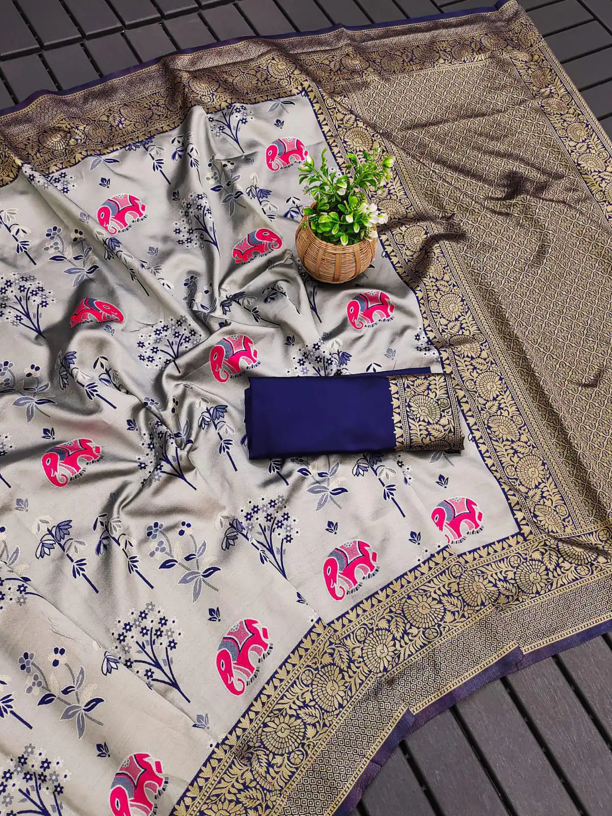 KP 6004 Purple Soft Lichi Silk Jacquard Work With Designer Work Saree. Grab it for ₹1499. Delivery 4-6 Working Days. Shop now. | Designer Sarees, Embroidered Sarees, Sarees, Bollywood Sarees, Creative Sarees, Ethnic Saree, Modern Digital sarees, Party Wear Sarees