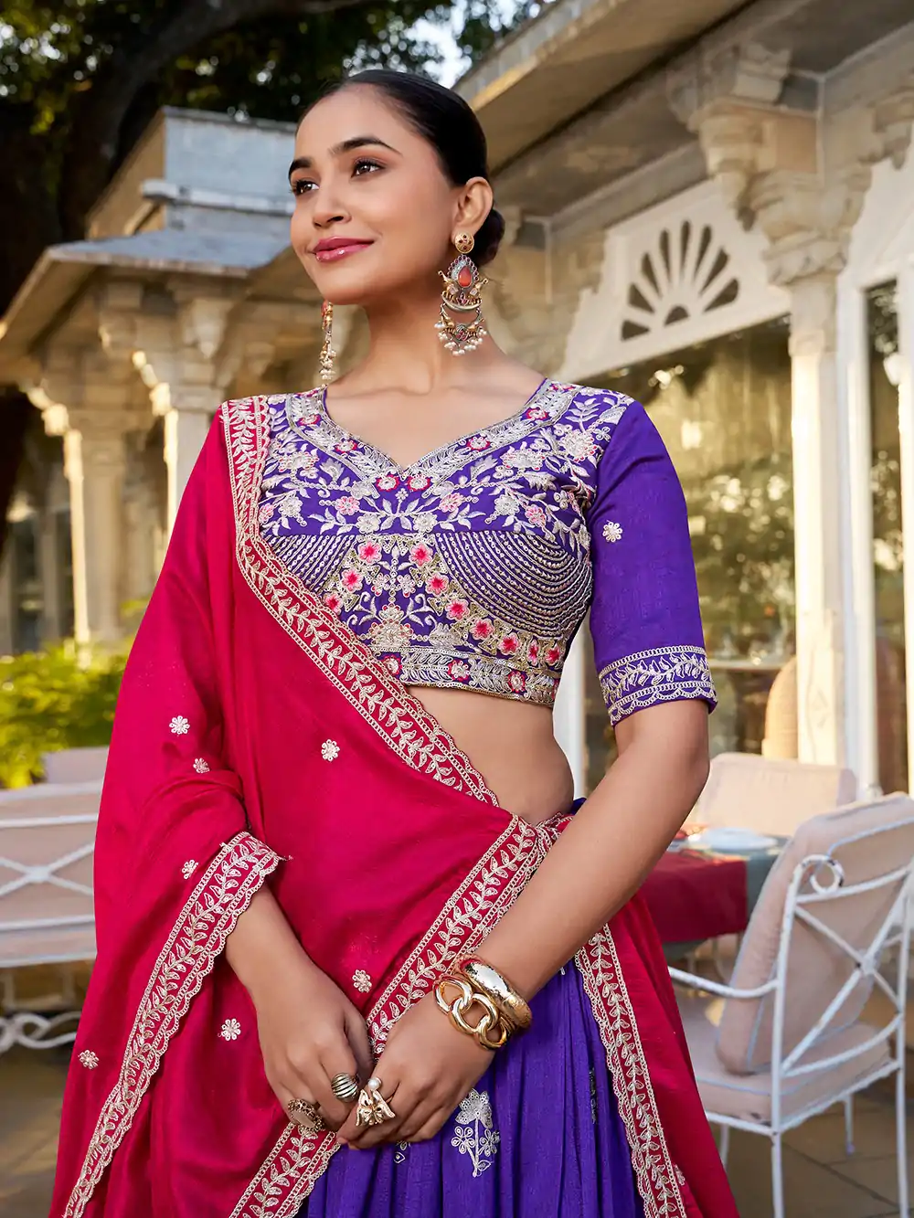 LNB 1414 Purple Color Vichitra Silk Sequins and Thread Embroidery Work Lehenga Choli Wedding, Party, Festive, Events Etc. Delivery 4-6 Working Days Rs 3399 | Lehenga, Bollywood Lehenga, Creative Lehenga, Designer Lehenga, Embroidered Lehenga, Party Wear Lehenga