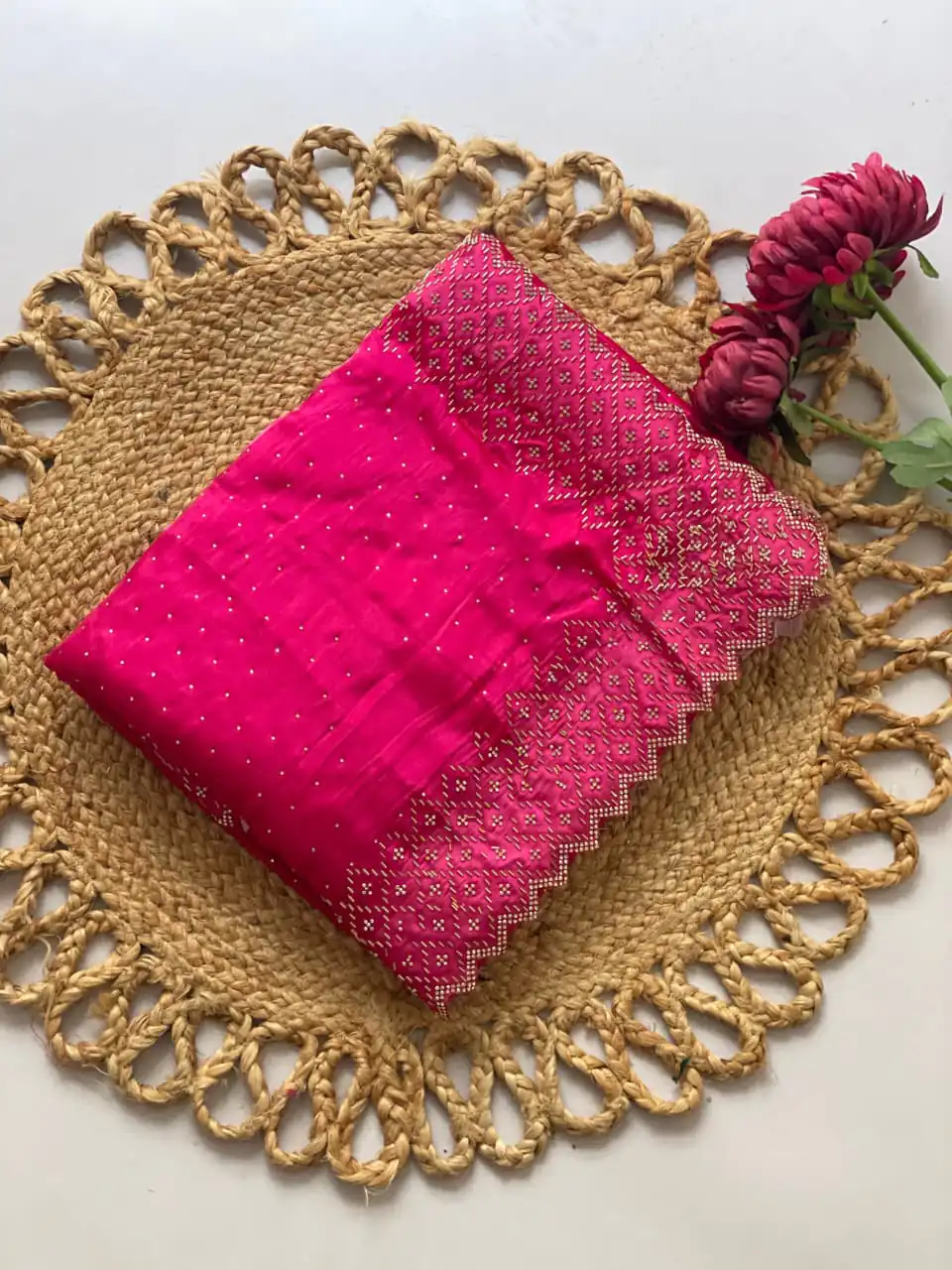 DF 3467 Rani Color Jimmy Choo Full Zarkhan Diamond Work Saree Casual, Wedding, Festive, Events . Expected Delivery  4-6 Working Days @2099/- only                                                                                | Designer Sarees, Embroidered Sarees, Sarees, Bollywood Sarees, Creative Sarees, Ethnic Saree, Modern Digital sarees, Party Wear Sarees