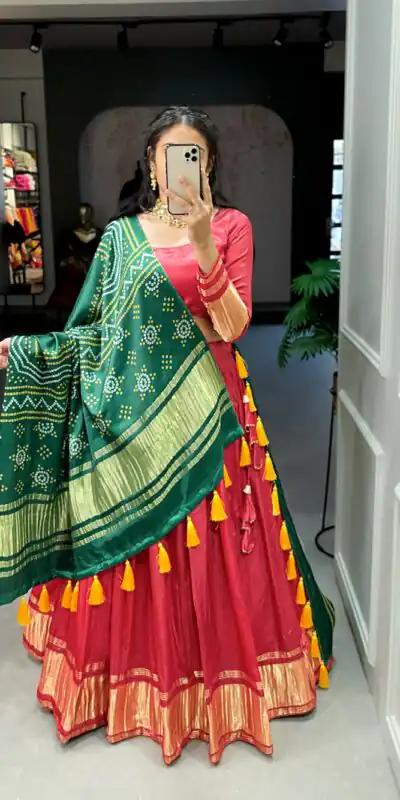 LNB 1653 Red Color Gaji Silk Dyeing With Lagdi patta Lehenga Choli Wedding, Party, Festive, Events Etc. Delivery 4-6 Working Days Rs 3499 | Lehenga, Bollywood Lehenga, Creative Lehenga, Designer Lehenga, Embroidered Lehenga, Party Wear Lehenga